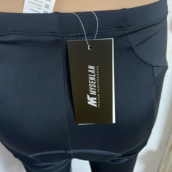 NWT MYSENLAN Women's Bike Pants Cycling Tights 4D Padded Bicycle Long Trousers - Picture 5 of 6